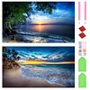 (US Local)2pack Landscape 5D DIY Full Drill Round Big Size Diamond Painting Kit Home Decor 70x40cm