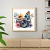 uk.everydayedeals (Limited Stock)11CT Full Stamped&nbsp;Cross Stitch - Butterfly Flower Camera (50*50CM)