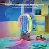 Lampe House Creative 3D Dotted Aurora Table Lamp - RGB Visualization Lamp, 360 Rotating Multicolor Night Light Rechargeable Battery Powered Dimmable LED Lamp