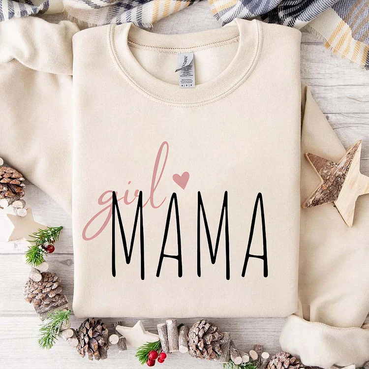 Personalized Girl Mama Sweatshirt, Custom Mom Of Girls Hoodie
