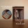 Creative Black Walnut Wood Mood Sensor Lamp for Bedside Bedrooms | Exclusive "Starlight House" for Blind Box Figures