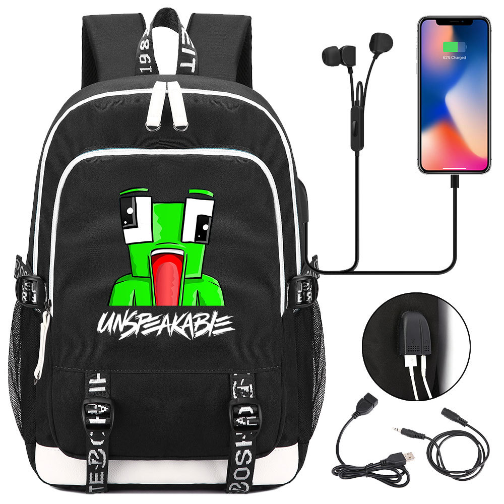 Unspeakable Backpack with 15-Inch Laptop Compartment and USB Charging Port-Mayoulove