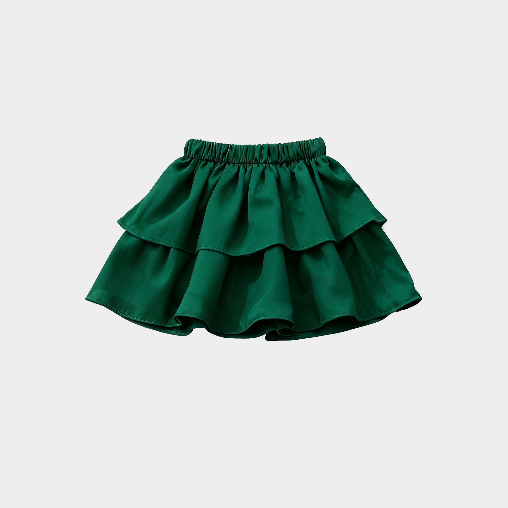 Chic Ruffled Satin Silk Toddler Skirt REAL SILK LIFE