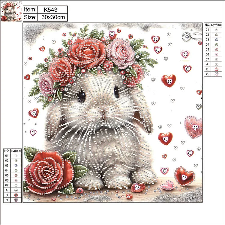 Flowered Animal - Special Shaped Drill Diamond Painting - 30*30CM(Canvas)