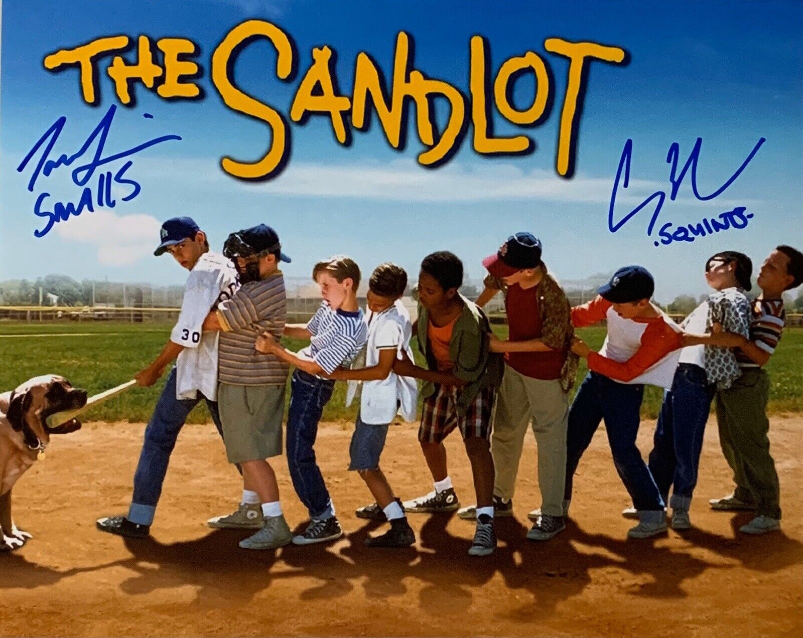 Tom Guiry “Smalls” Chauncey Leopardi “Squints” Sandlot Dual Autographed 8x10