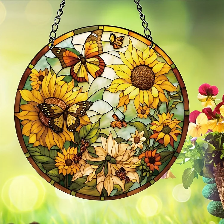 Sunflower - Suncatcher Hanging Ornament WH024