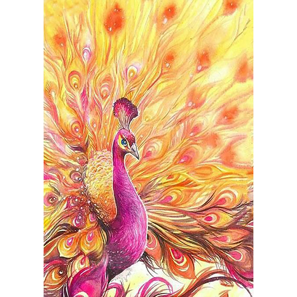 

30*40CM - Round Drill Diamond Painting - Peacock, 501 Original