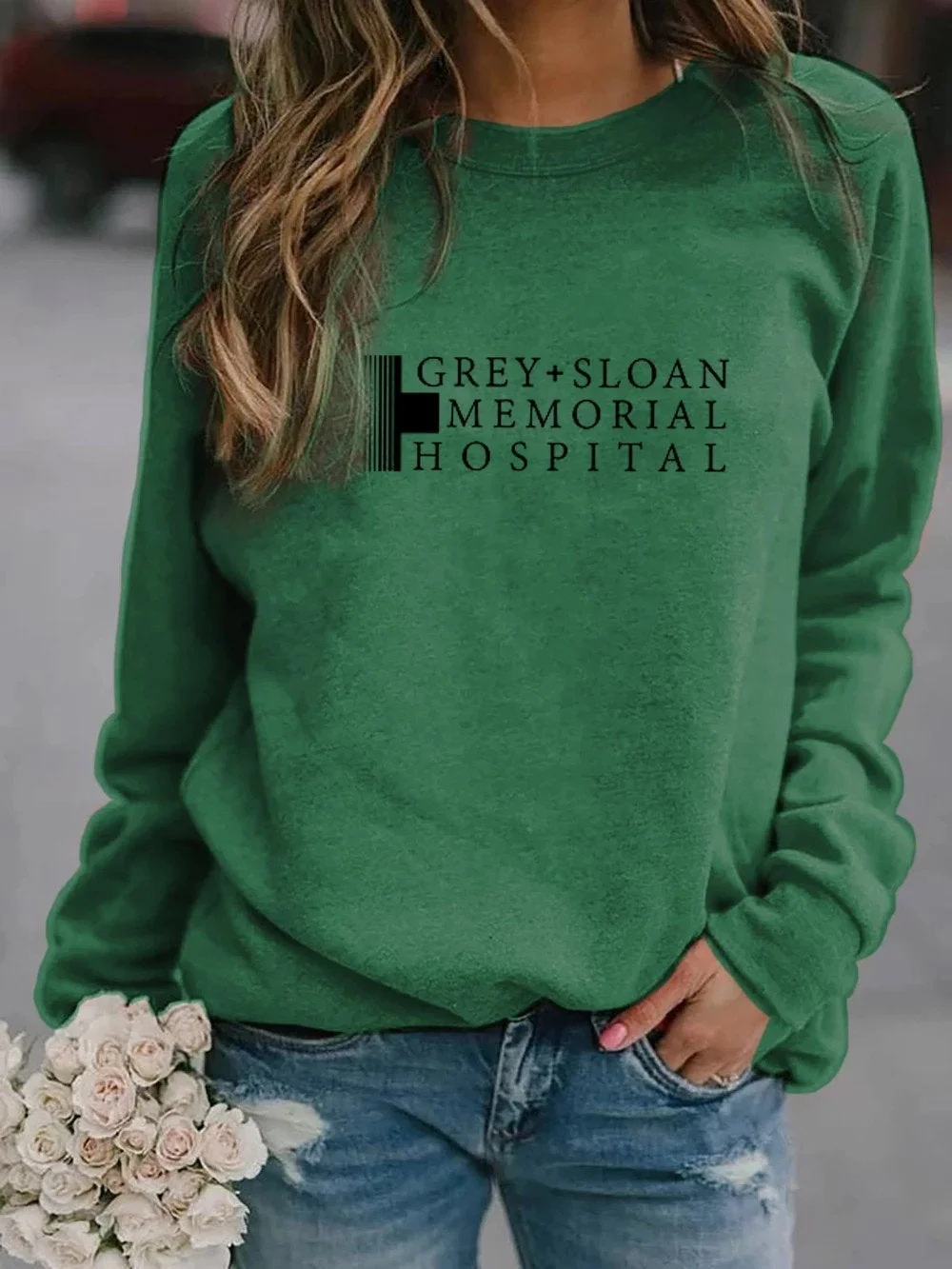 Sloan Memorial Hospital Long Sleeve Sweatshirt Hoodie Sweater