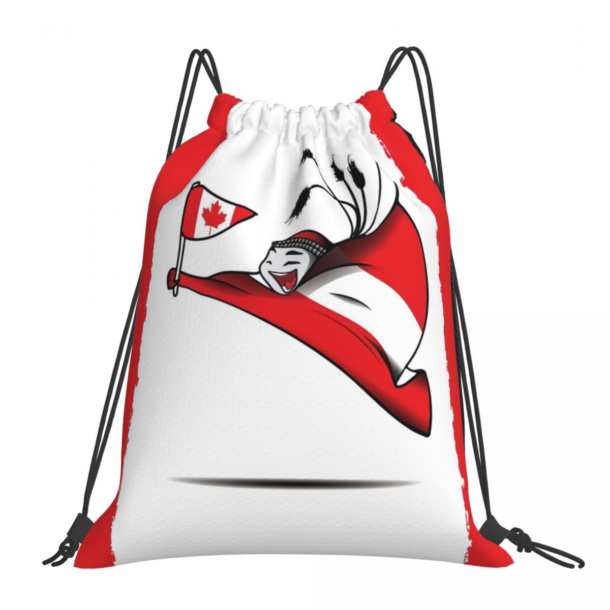 Canada World Cup 2022 Mascot Waterproof Adjustable Lightweight Gym Drawstring Bag