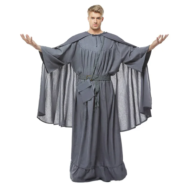 The Lord Of The Rings Grey Cape Cosplay Costume  Halloween Carnival Suit