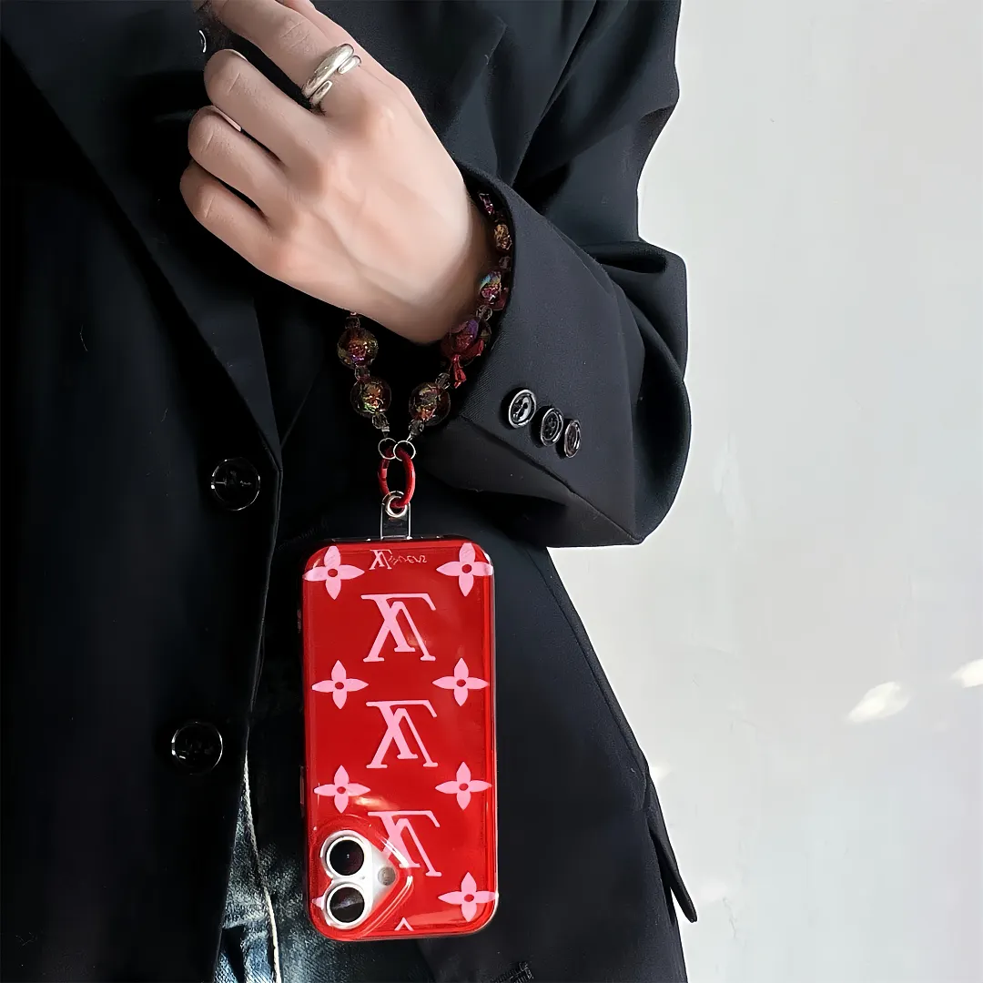 Red Louis Vuitton Monogram Elegant Bracelet Pendant Apple iPhone Cases
