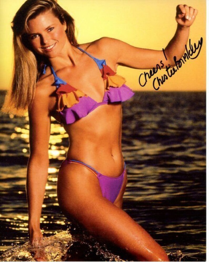 Christie brinkley signed autographed sexy bikini 8x10 Photo Poster painting