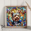 Diamond Painting-DIY Full Round Drill Stained Glass Dog