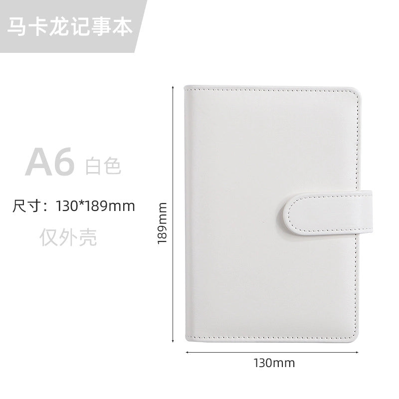 Creative Solid Color Macaron Student Stationery Loose-leaf Notebook