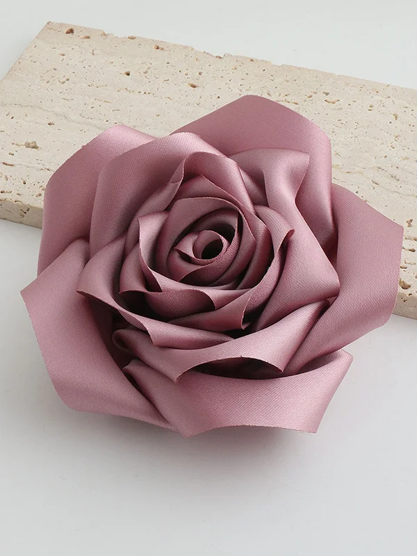 Solid Color Flower Shape Brooch Accessories