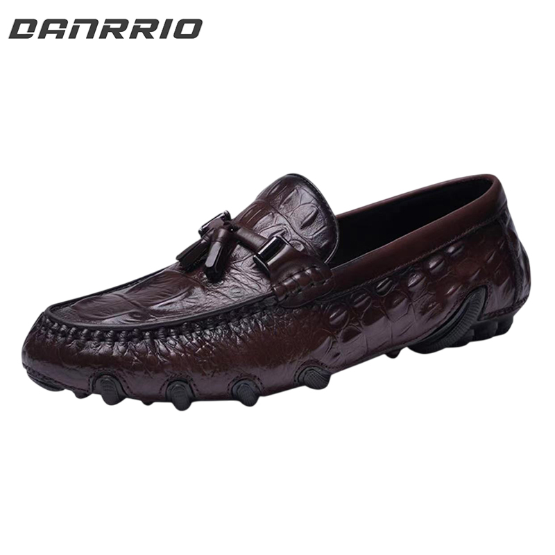 DANRRIO Crocodile Print Business Casual Loafers|Cowhide Moccasins DANRRIO.COM DANRRIO