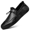 New style slip-on trendy British casual leather shoes