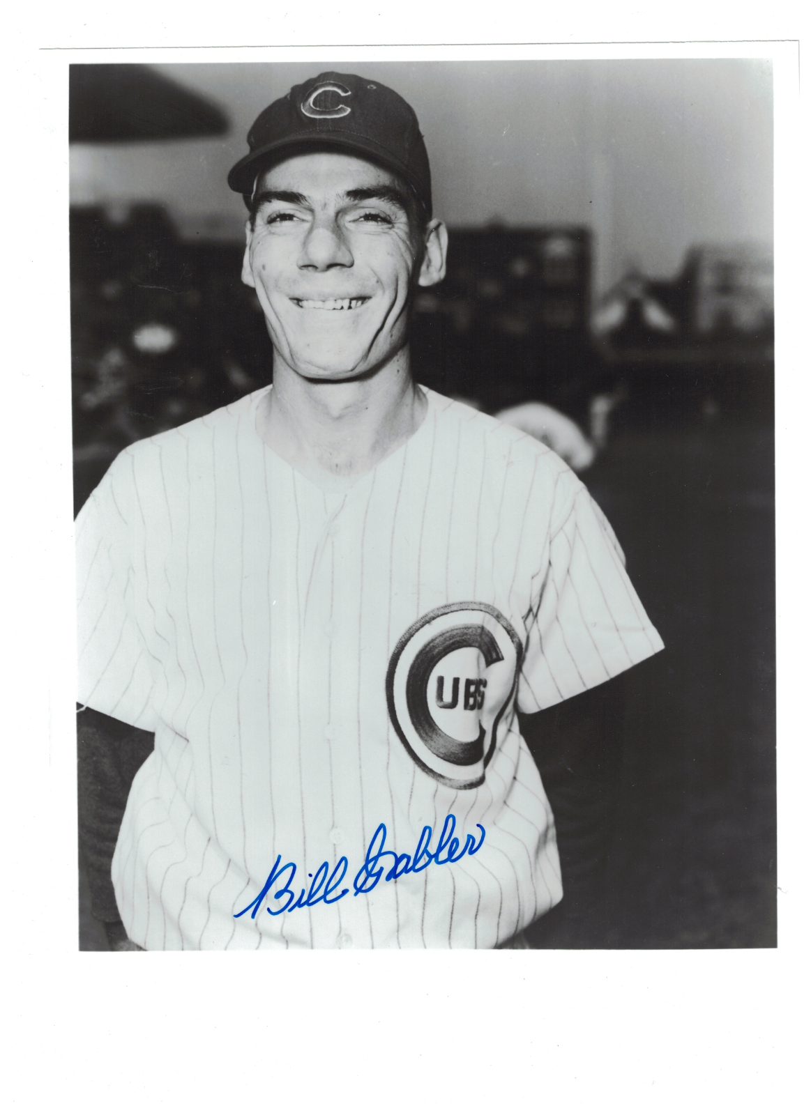 Bill Gabler Chicago Cubs Signed 8x10 Photo Poster painting W/Our COA RH2