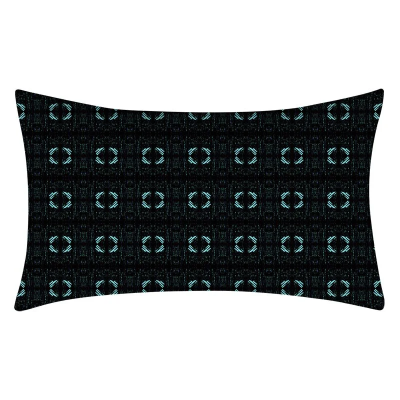 Teal Blue Pillowcase 30X50 Geometry Cushion Cover Polyester Sofa Cushions Decorative Throw Pillows Nordic Home Decor Pillowcover