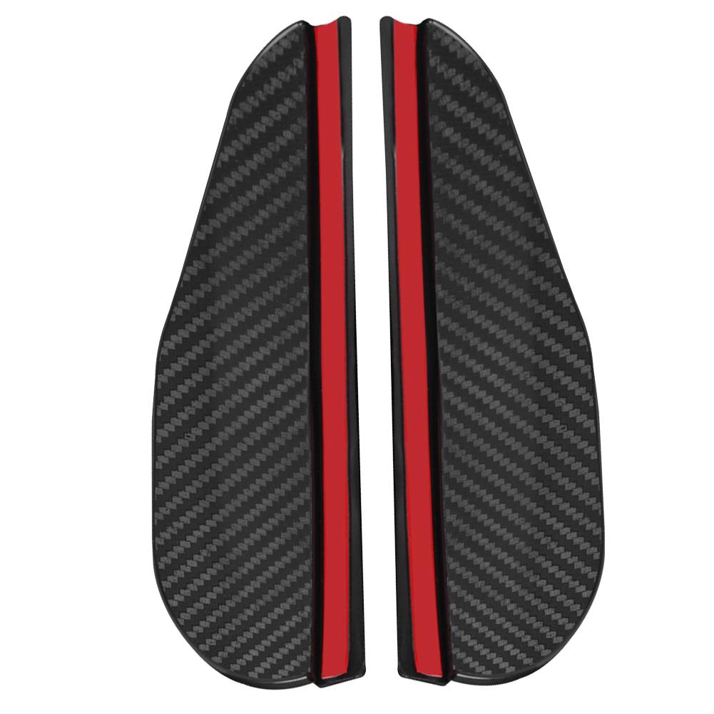

2x Carbon Fiber Look Car Side Rear View Mirror Rain Visor Snow Guard Shield, 501 Original