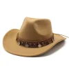 Stylish Western Cowboy Hat With Embellished Band - Perfect For Festivals And Casual Wear by Inlyline