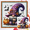 (Multi-Style) Halloween Pumpkin Gnome-14CT Counted Cross Stitch 40*40cm/15.75*15.75in