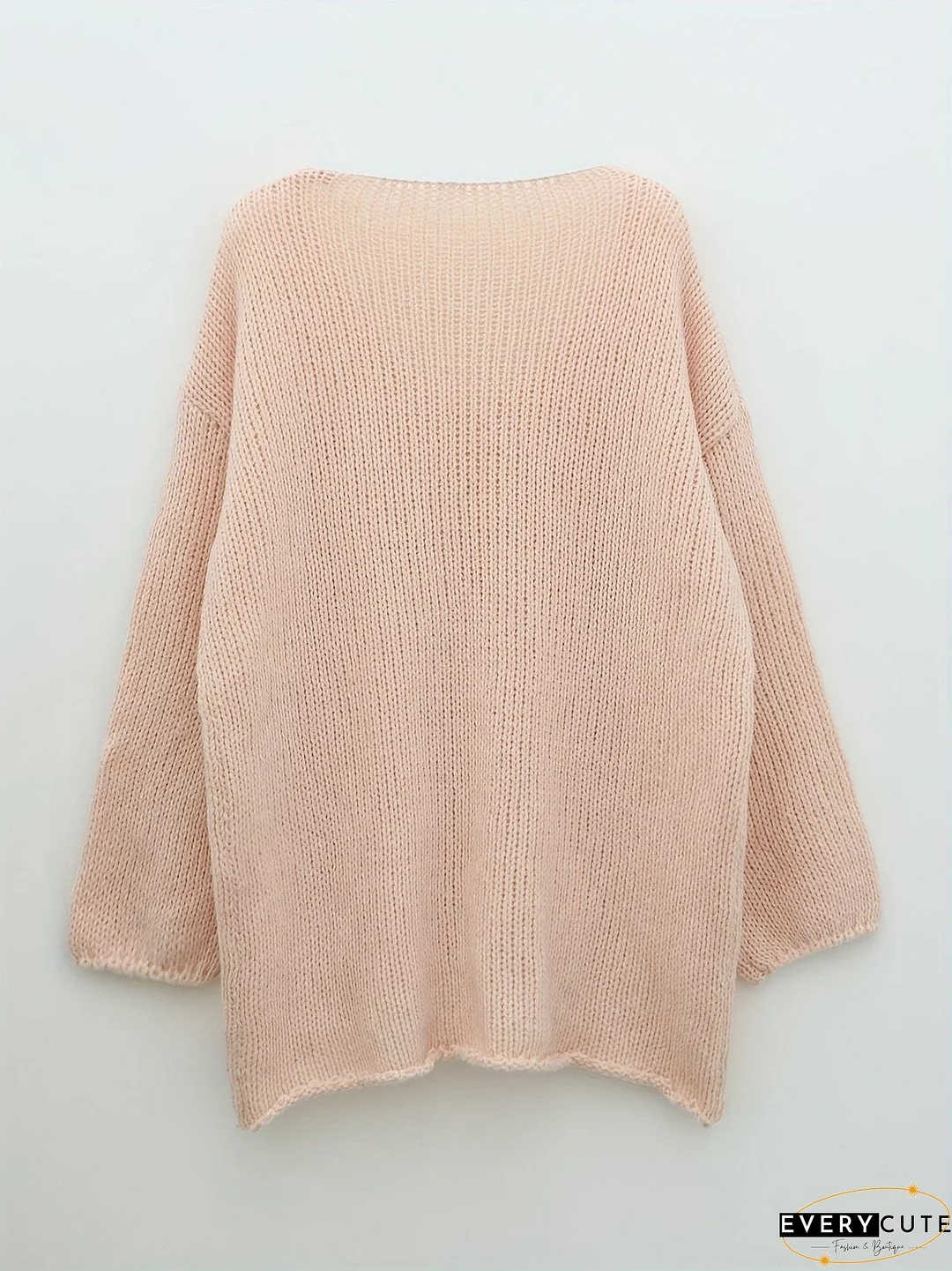 Plus Size Loose Fit Knit Sweater