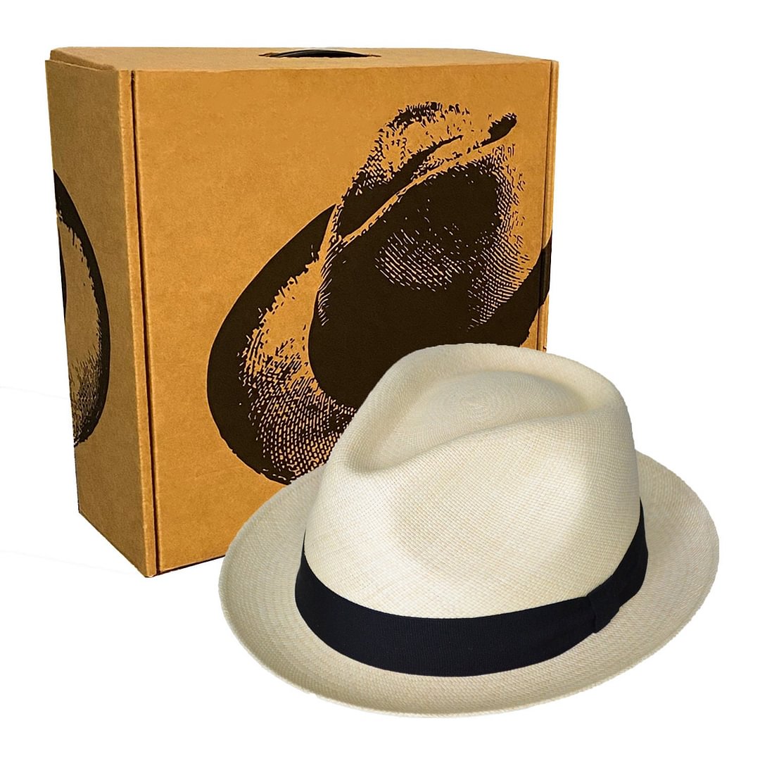 Advanced Original Panama Hat-Natural Straw | Brisa Weave-Handwoven in Ecuador(HatBox Included)-Short Brim
