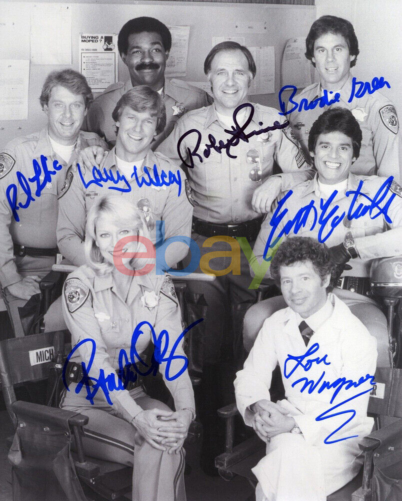 CHiPs Cast Signed 8x10 Autographed Photo Poster painting reprint