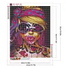 Fille - perceuse ronde peinture diamant - 40*50cm