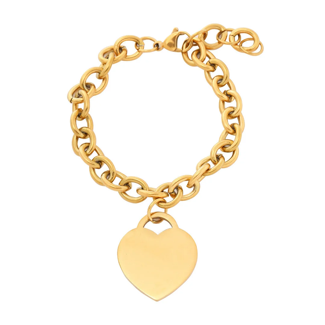 Mirror Polished Titanium Steel Love Bracelet