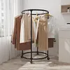 Circular Drying Rack with Wheels Display Hanging Clothes Rack for Clothing Store