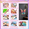 3D Wooden Diamond Art Butterfly Wall Decor Kit - DIY Sparkling Butterfly Craft for Home Decoration