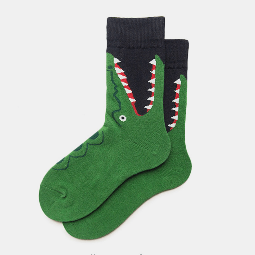 Long Socks Male Street Wind Trend Female Socks Cartoon Crocodile Korean Version of Sports Style