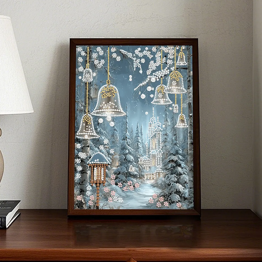 Pearl Painting Kit for Adults Snow Castle 11.81x15.75in