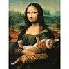 (Big Size)Mona Lisa - 11CT Stamped Cross Stitch - 45*60cm - Cat