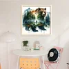 Watercolor Forest Bear-11CT Stamped Cross Stitch 50*50cm/19.69*19.69in