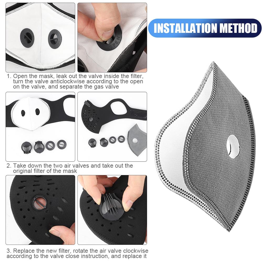 

4x KN95 Mask Filter MTB Bike Cycling Active Carbon Dustproof Mask Filter, 501 Original