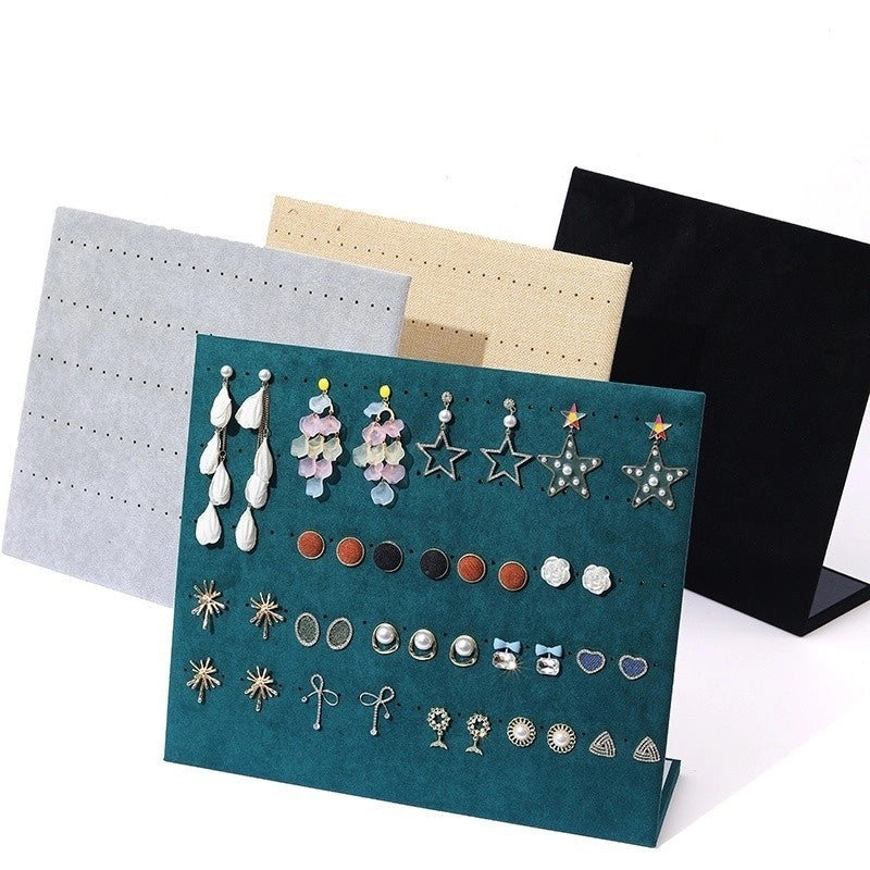 1 Piece Wood Flannel Casual Minimalist L Shape Jewelry Display