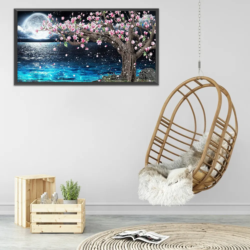 Diamond Painting - Full Round Drill - Moon Peach Blossoms(80*30cm)