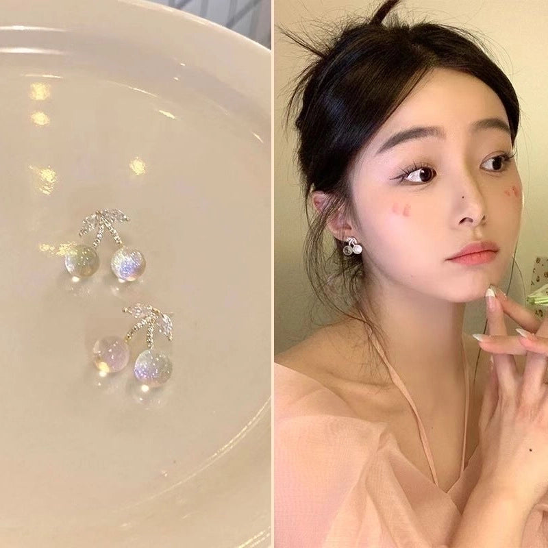 Retro Flower Copper Plating Inlay Artificial Gemstones Pearl Ear Studs 1 Pair3