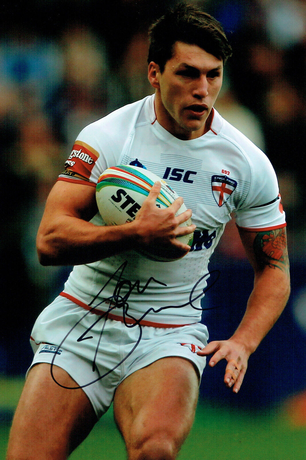 Tom BRISCOE Leeds Rhinos Rugby League Signed Autograph England Photo Poster painting AFTAL COA