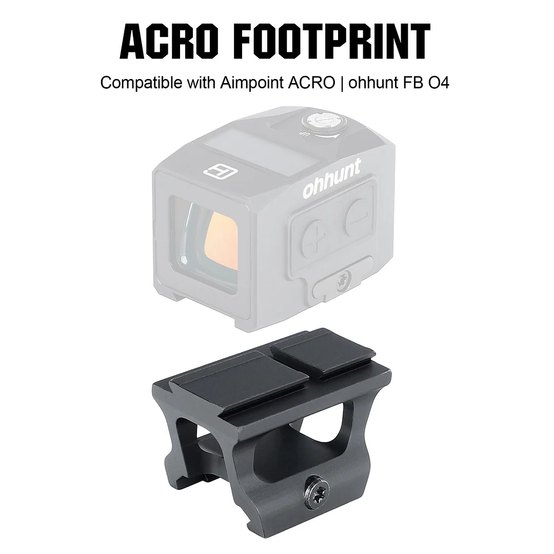 ohhunt® Lower 1/3 Co-Witness Optics Picatinny Riser Mount Compatible with FB-O4/ACRO P1/P2