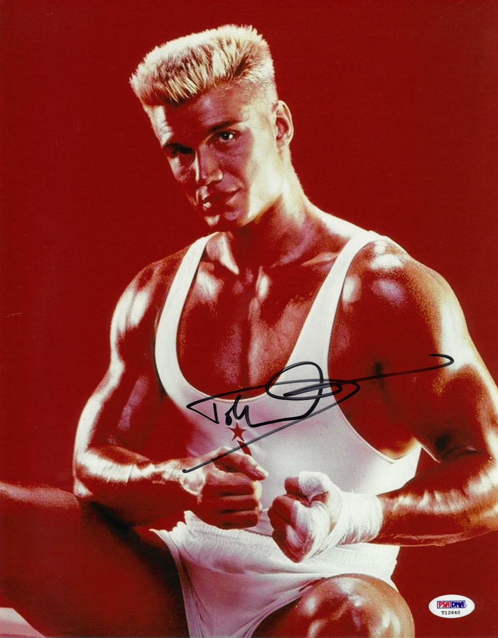 Dolph Lundgren Signed Rocky Authentic Autographed 11x14 Photo Poster painting PSA/DNA #T12640