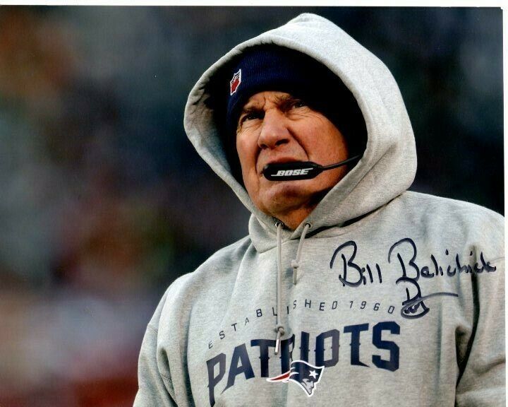 BILL BELICHICK Signed Autographed NFL NEW ENGLAND PATRIOTS Photo Poster painting