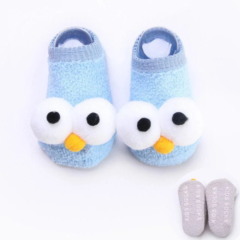 2018 Brand New Cute Newborn Infant Kids Baby Girls Boys Socks Big Eyes 6 Colors Cartoon Cotton Winter Warm Socks Outfit 0-3Y