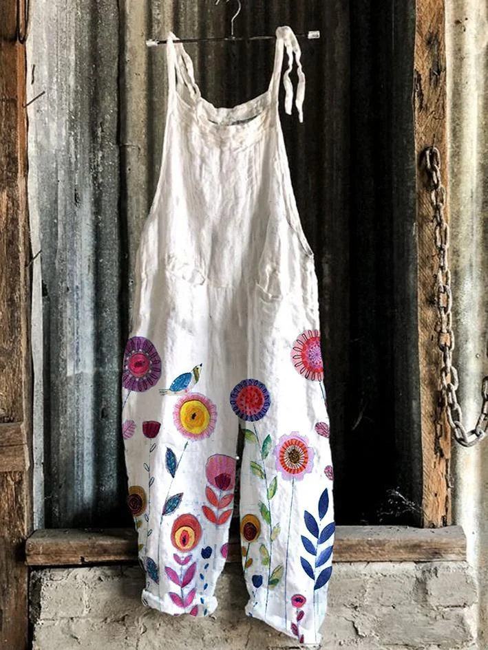 Retro casual overalls