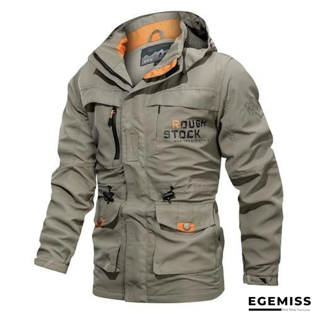 Bomber Jacket Men Multi-pocket Waterproof Military tactical Jacket Cap Windbreaker Men Coat Outdoor stormwear | EGEMISS