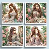 (Multi-Style)Literary Lady-Partial Special Shaped Diamond Painting 30*30CM