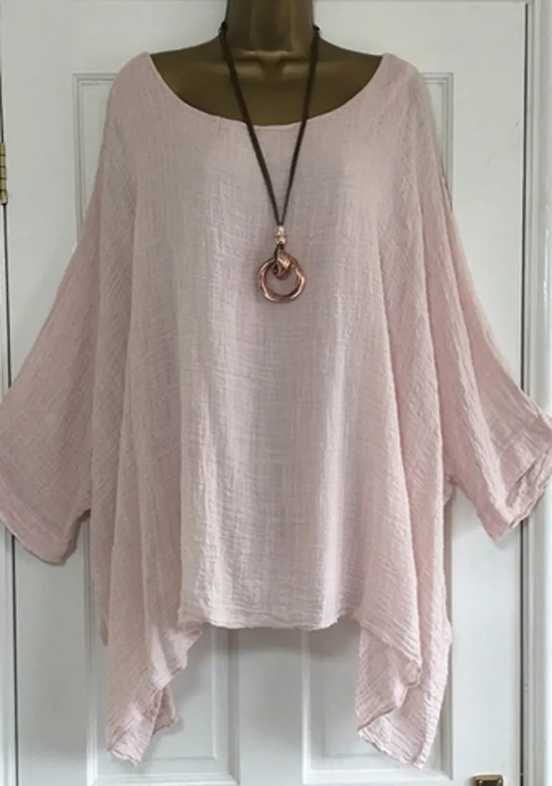 Brownm Fresh And Sweet Long Sleeve Top Loose-fitting Batwing T-shirt